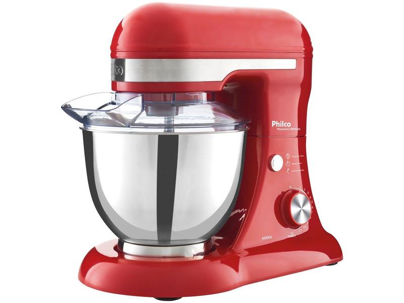 Batedeira Planetária Philco PBP600V Turbo Inox Double Bowl 600W